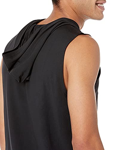 Amazon Essentials Men's Tech Stretch Sleeveless Hoodie, Black, Medium #TOP2