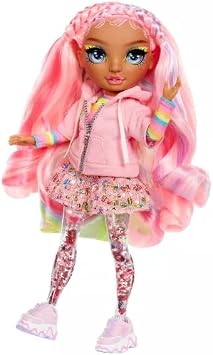 Rainbow High Sparkle and Shine - Rosetta (Pink) - 28 cm Fashion Doll with Liquid Sparkles in Her Legs, Shake To See Them, for Kids 4-12 Years Old