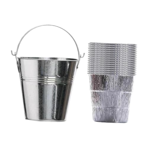 Sharplace Seau à pour Barbecue, récupérateur d' avec Seau en Aluminium, Facile à Utiliser, Facile à Installer avec poignée, bac