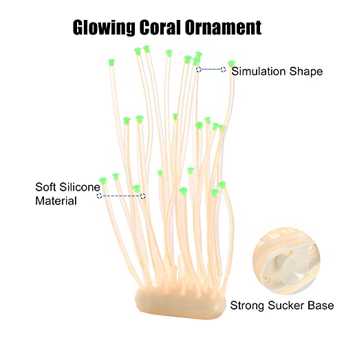 VOCOSTE Aquarium Simulation Coral Sea Urchins, Silicone Orange - Image 3