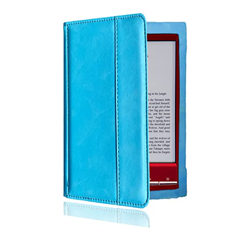 Funda para Sony PRS-T1 6 pulgadas e-Reader PU Leather Cover -Premium Classic Light Luxury Smart E-Book Funda protectora con Auto Sleep/Wake para Sony PRS-T1 Cover (azul cielo)