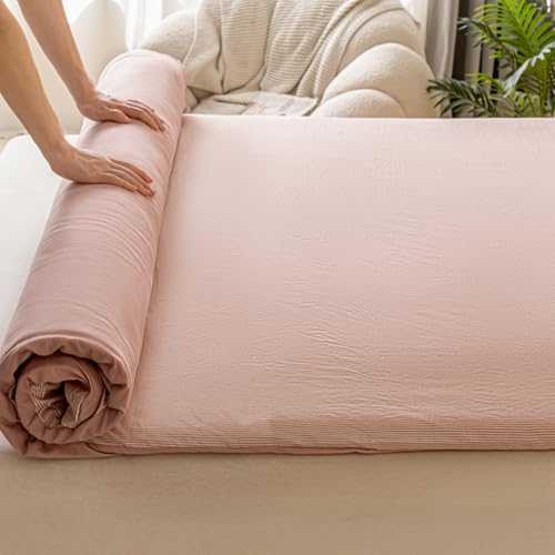 Protector de futón japonés de algodón premium lavable a máquina 7