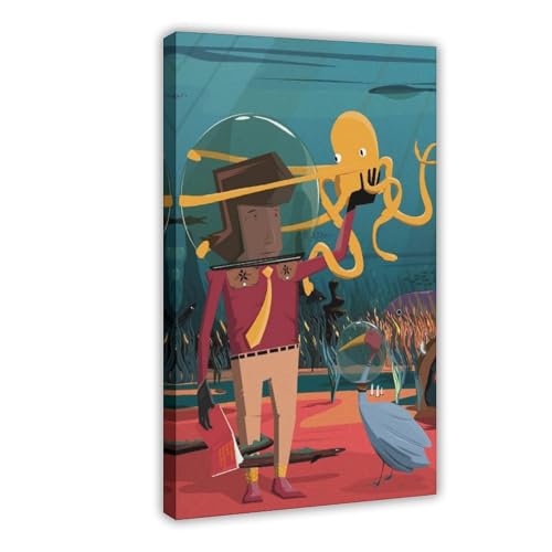 Poster sur toile Underwater Friends 30,5x45,7 cm pour décoration de chambre