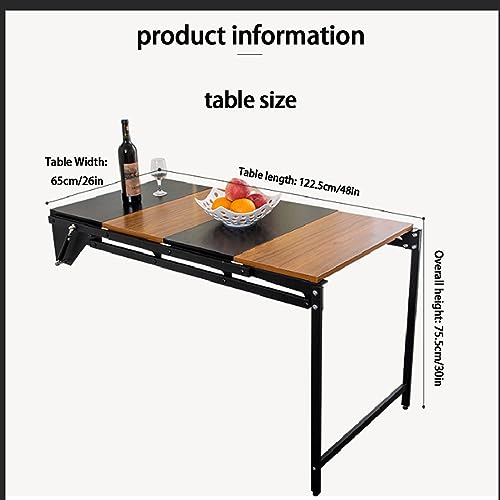 Table à abattants murale en bois pour coin repas et bureau suspendu - 8