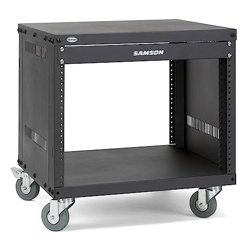 Samson SRK8 - Rack metálico abierto de 8 unidades con ruedas