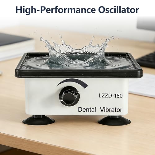 150W Rüttelplatte Gips, Elektrisch Gipsrüttler Dental Rüttelplatte Oszillator Square,7in Rüttelplatte Elektrisch Gips, Dentalrüttler Gips Gießen Einstellbare Geschwindigkeit für Mischen von Gips