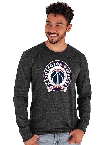 Washington Wizards NBA Officially Licensed Tri-Blend Long Sleeve T-Shirt Black, Large