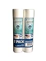 WFD, WF-SP101 2.5"x10" 1 Micron Sediment Water Filter Cartridge, Spun Polypropylene, Fits in 10" Standard Size Housings of Undersink RO or Filtration Systems (2 Pack)