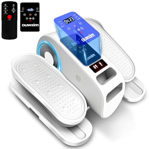 Under Desk Elliptical-Ellipse Leg Exerciser as Seen on Tv,Portable Silent Elliptical Machine for Seniors with Remote Control,12 Speeds & Mute Function,Manual & Auto Mode