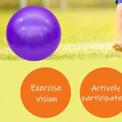 CXso 2026 New Large Purple Elastic Rubber Exercise Sphere Accessory with Hand Inflation Pump, Smooth Glossy Multi-Purpose Inflatable Rubber Ball for Adult Daily Physical Relief - Image 3