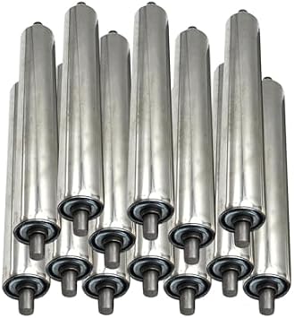 Conveyor Roller Set of 13 Heavy Duty Conveyor Rollers Long Durable Stainless Steel Roller for Industrial Pack of 13 D 4in/60mm