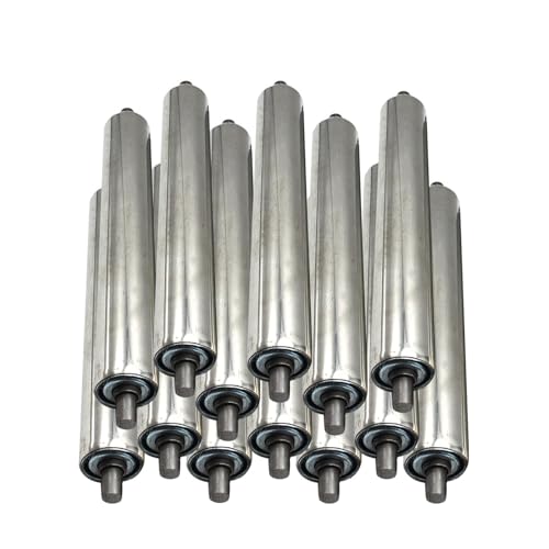 Genérico Juego de 13 Rodillos transportadores de Acero Inoxidable Resistentes, de Alta Resistencia, Longitudes de 100 a 1000 mm, Piezas de Repuesto para transmisión Industrial, diámetro de 25 mm, LON