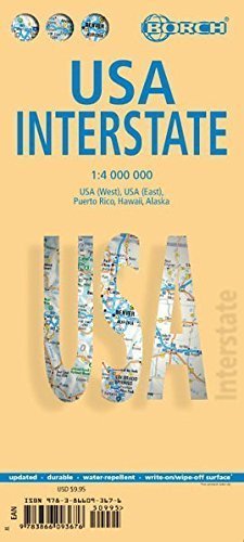 Laminated USA Interstate Map by Borch (English Edition) by Borch (2015-03-01)