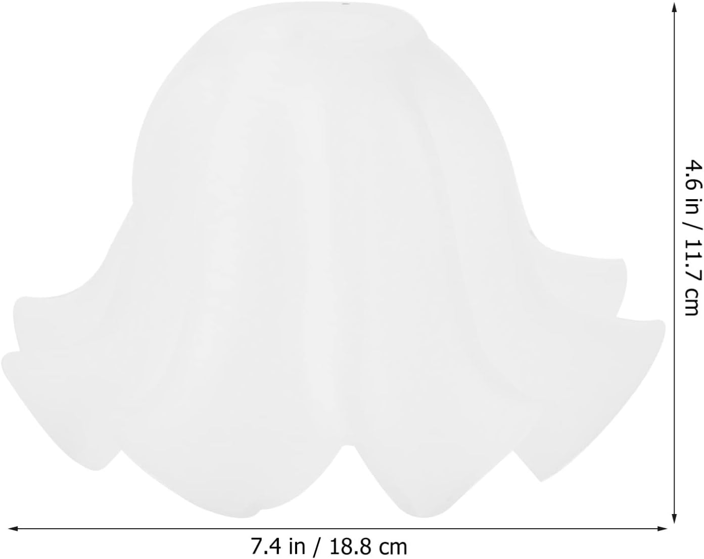 OSALADI Frosted Glass Lampshade White Glass Lamp Shade Replacement Shaped Light Shade Cover for Bedroom Living Room White