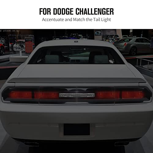 Jecar Smoked Tail Light Covers Rear Light Guards Exterior Accessories For Dodge Challenger 2009-2014, Black #TOP6