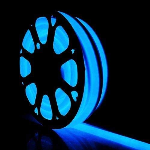 US Stock LED Rope Lights, Flat Flexible LED Light Strip Kit Waterproof Light 110V Indoor/Outdoor Use, Inter-Connectable Decorative Lighting for Kitchen Backyards Garden Party Windows (100FT, Blue)