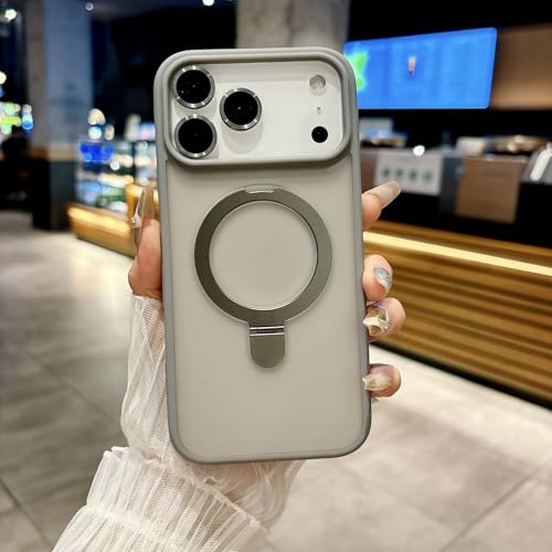 Coque iPhone 17 antichoc silicone givré : protection arrière rigide couleur grise durable