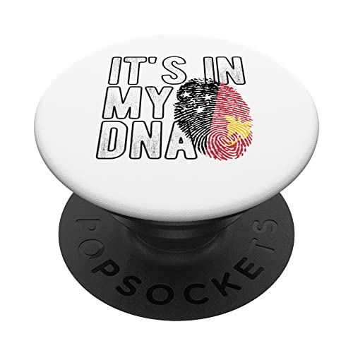 Funny it's in my DNA Papua New Guinea flag Fingerprint PopSockets Swappable PopGrip, Black