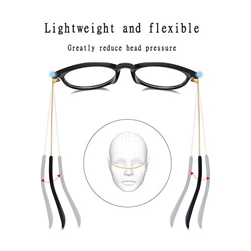 Kursan Non Prescription Clear Lens Fake Glasses For Women Men Retro Round Metal Frame Eyeglasses (Bright Black) #TOP4