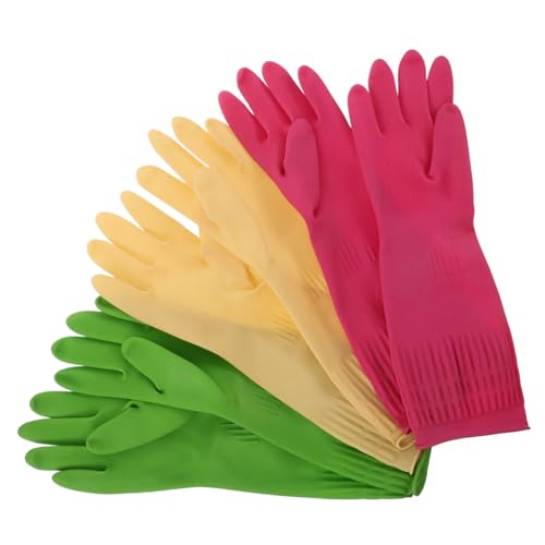 OATIPHO 3 Pares De Guantes Largos Para Lavar Platos Guantes Para Lavar Platos Para Mujer