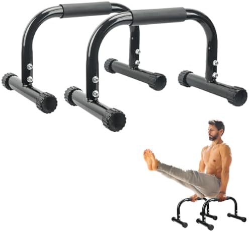 SELEWARE Push Up Bars – Parallettes With Soft Grip, Non-Slip Base For Floor Workouts & Calisthenics