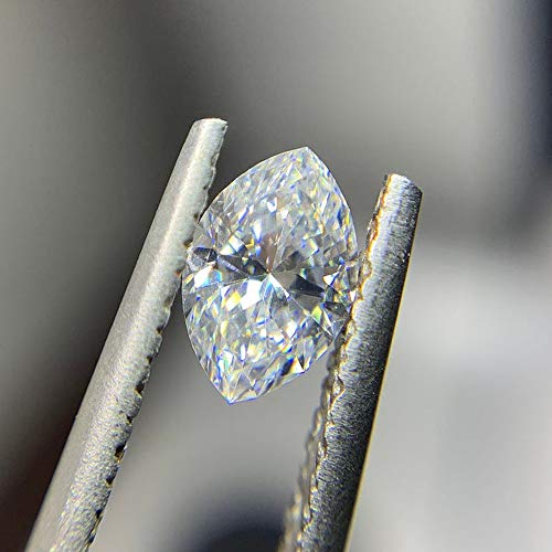 Jeweleryium Loose Moissanite 2.00Ct, Real Colorless Diamond, Vvs1 Clarity, Marquise Cut Olive Shape Brilliant Gemstone For Making Vintege Ring, Jewelry, Pendant, Earrings, Necklaces, Watches #TOP6