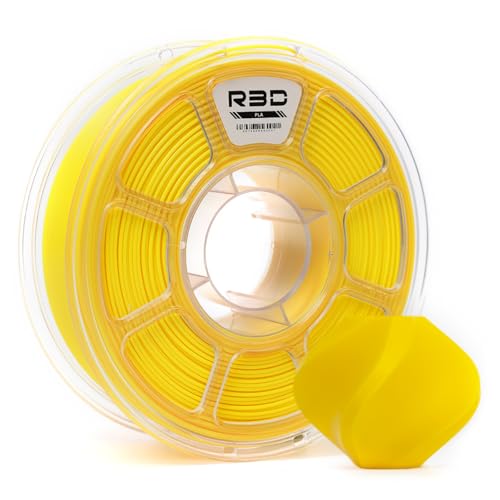 R3D PLA 3D Filament 1.75mm, 0-370 mm/s High-Speed Printing, Dimensional Accuracy +/- 0.02mm, 1KG (2.2lbs) Clear Plastic 