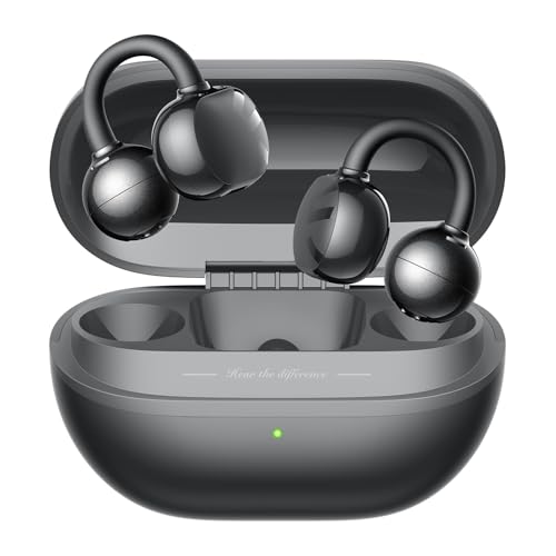 SoundPEATS POP Clip Design Fit Open Ear True Wireless Earbuds, Lightweight Comfort, Bluetooth 5.4 30H Playtime Clip Headphones, Immersive Audio, IPX5,