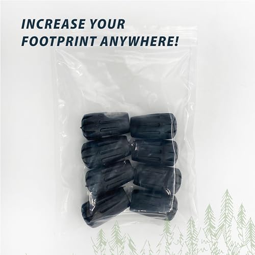 TREKOLOGY Trekking Pole Tips - Walking Sticks Replacement Tip Protectors - 11mm Hole Diameter - Fit Most Standard Hiking Poles (8pc Pack)