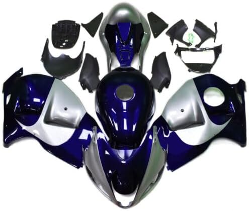 ABS Plastic Complete Fairings Fit for 1997 1998 1999 2000 2001 2002 2003 2004 2005 2006 2007 Suzuki GSXR1300 Hayabusa Bodywork Body Frame Cowling - Blue & Silver