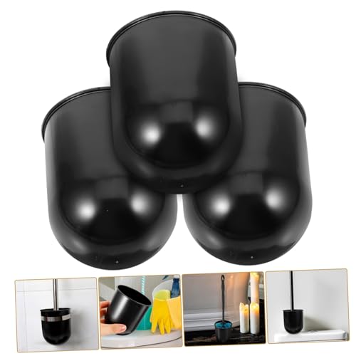Image of Zerodeko 3pcs Plastic Toilet Brush Cup Holder Shape Bathroom Cleaning and Easy to Clean Keeps Toilet Area Odor Neat