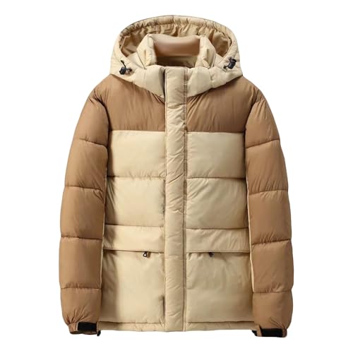 Manteau d'hiver matelassé homme avec fermeture éclair sur le devant