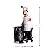 SMANTA French Decorative Chef Figurine - Resin Home Decoration with Cutlery Bucket for Gourmet Kitchen Decorations & Collectible Housewarming Gifts