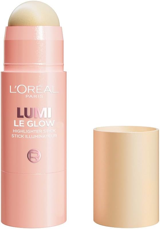 L'Oréal Paris Lumi Le Glow Highlighter Stick, Lightweight Multi-Use Glow, Buildable Shimmer, Illuminator, 635 Glowy Golden Couture, 6.5g