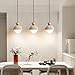 DLSixYi 2PCS Japanese Style Wabi Sabi Natural Stone Shade Spherical Pendant Light Retro Mini Pendant Lamp Nordic Pendant Lighting for Kitchen Island Dining Room - Solid Wood Hainging Light G9