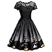 Clearance Halloween Dress, Forthery Women Pumpkin Skater Swing Dress A-line Lace Skull Dress