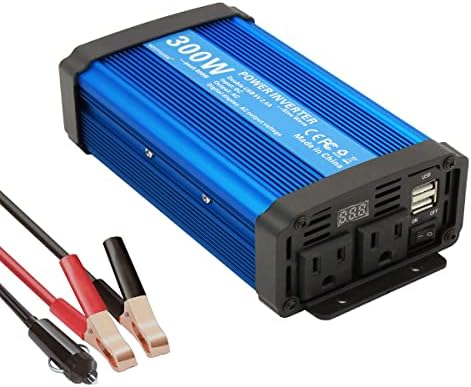 Adequate 300W Pure sine Wave Power Inverter for Vehicles peak-600 watt DC 12V to 110V AC Inverter with 2.4A Dual USB car Charger Adapter Cigarette Lighter MOVFFGGRM