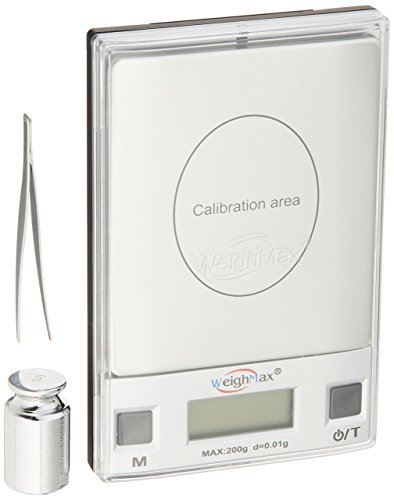 Weighmax All-in-One Digital Pocket Scale Deluxe Set, 200 x 0.01g, Stainless Steel