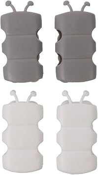 4pcs Silicone Shower Head Holder Punch-free Adjustable Suction Cup Shower Head Holder White and Grey
