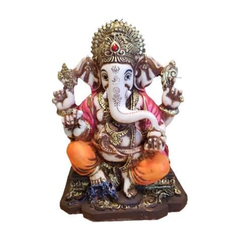 RK Collections 6.25" Lord Ganesh Statue/Ganesha Statue in Multicolor Antique Finish Cover
