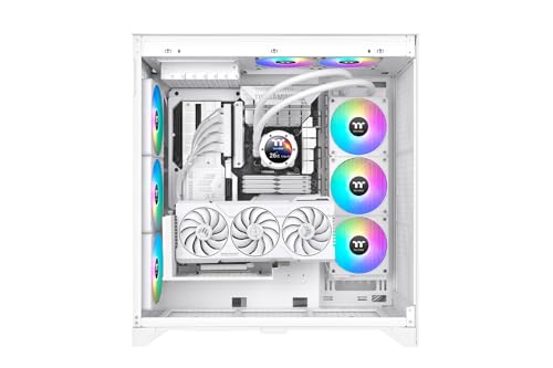 Image of Thermaltake CL /TH360 V2 ULTRA EX-ARGB /2K RPM Syn WHT - 47.5cm Mid Tower Computer Case - Supports 420mm AIO Radiator, 13x 120mm Fans - Compatible with Desktop, Laptop