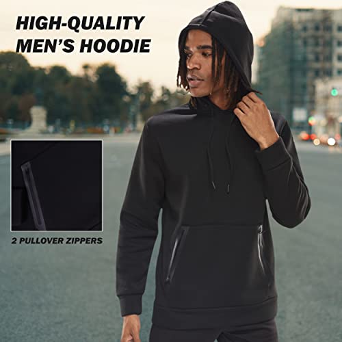 Leg3Nd Hoodies For Men - 2 Pack Dry Fit Lightweight Fleece With Zipper Pockets #TOP2