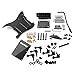 Btuty ST Style Electric Guitar Full Set DIY Accessory Kit Including Prewired Pickguard Bridge SSS Pickups and Other Accessories Black