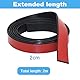 Gummiplatten 25 mm*2 mm* 4 m, Gummistreifen Selbstklebend,Neopren Gummimatte Gummiplatte,Vollgummi Gummiprofil,Für Gummidichtung, DIY, Bodenbeläge Schutz