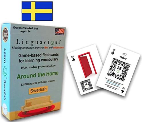 Award-Winning Around The Home Swedish Flashcard Game - with Audio!
