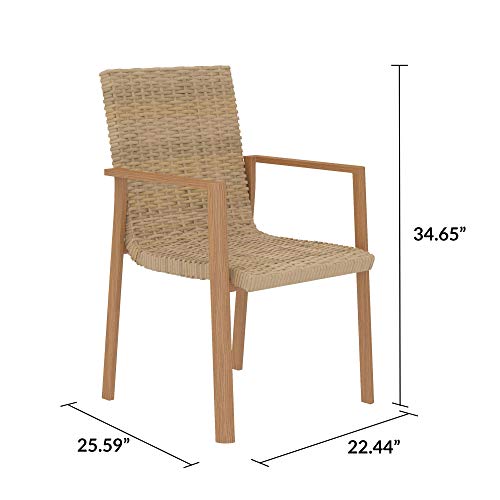 Cosco Outdoor Living 88136Tgye Cosco Outdoor Dining Chairs, Dinnig Set Tan #TOP2