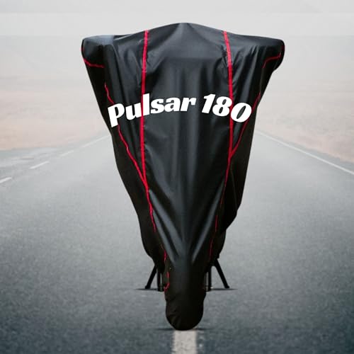 Image of Motorcycle Bike Body Cover for Outdoor Use - Heavy Fabric Water Resistant Two Wheeler Cover with UV, Dust & Rain Protection Compatible for Pulsar 180