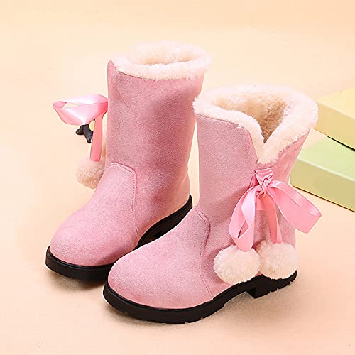 Little Girls Princess Snow Boots Winter Cozy Fleece Fashion Ankle Booties Indoor Outdoor Boots with Fluff 𝐁all4
