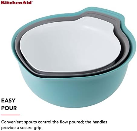 KitchenAid Universal Mixing Bowls, Set of 3, Aqua Sky