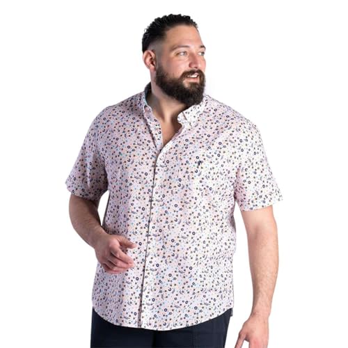 Chemisette imprimée rugby club rose Ruckfield chemise manches courtes homme